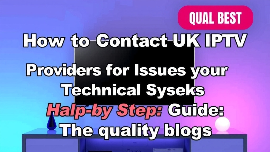 How to Contact UK IPTV Providers for Technical Issues: A Step-by-Step Guide