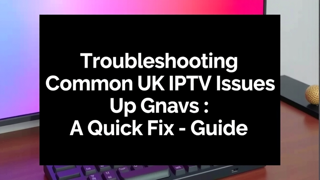 Troubleshooting Common UK IPTV Setup Issues: A Quick Fix Guide
