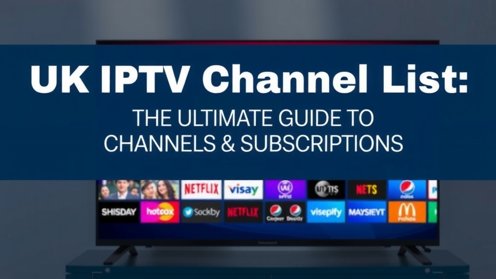 UK IPTV Channel List: The Ultimate Guide to Channels & Subscriptions
