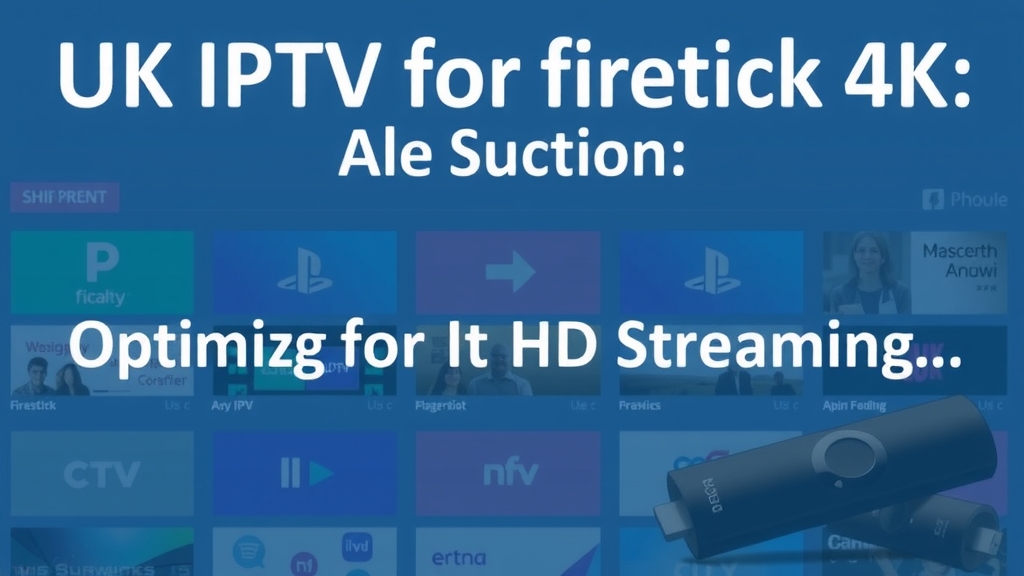 UK IPTV for Firestick 4K: Optimizing for HD Streaming